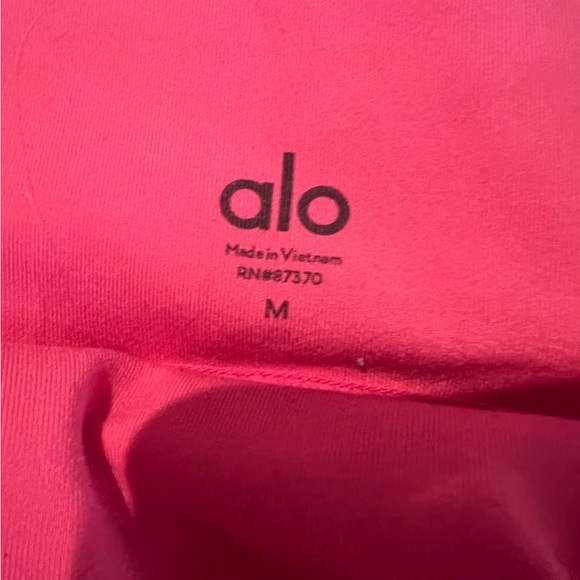 Alo Yoga High Waist Biker Shorts in Pink Fuchsia - Picture 3 of 6